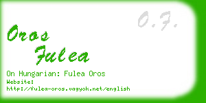 oros fulea business card